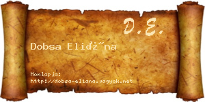 Dobsa Eliána névjegykártya